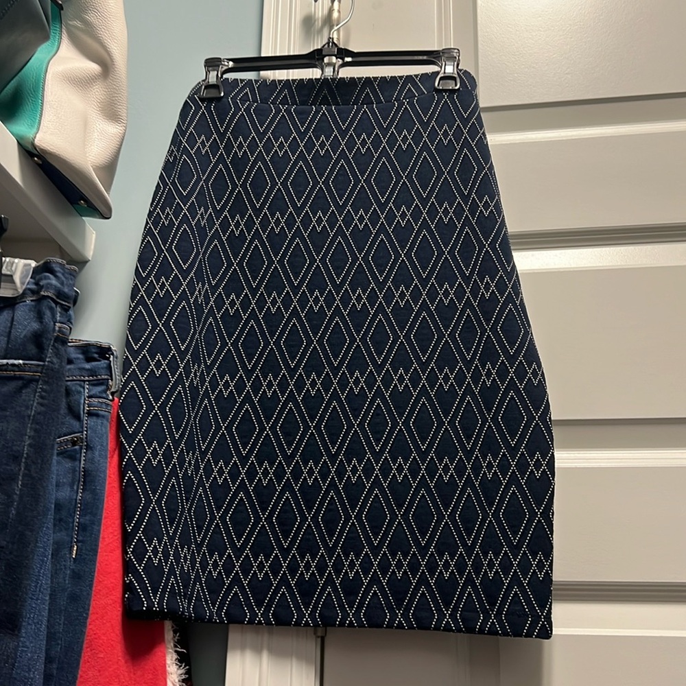 Navy Pencil Skirt